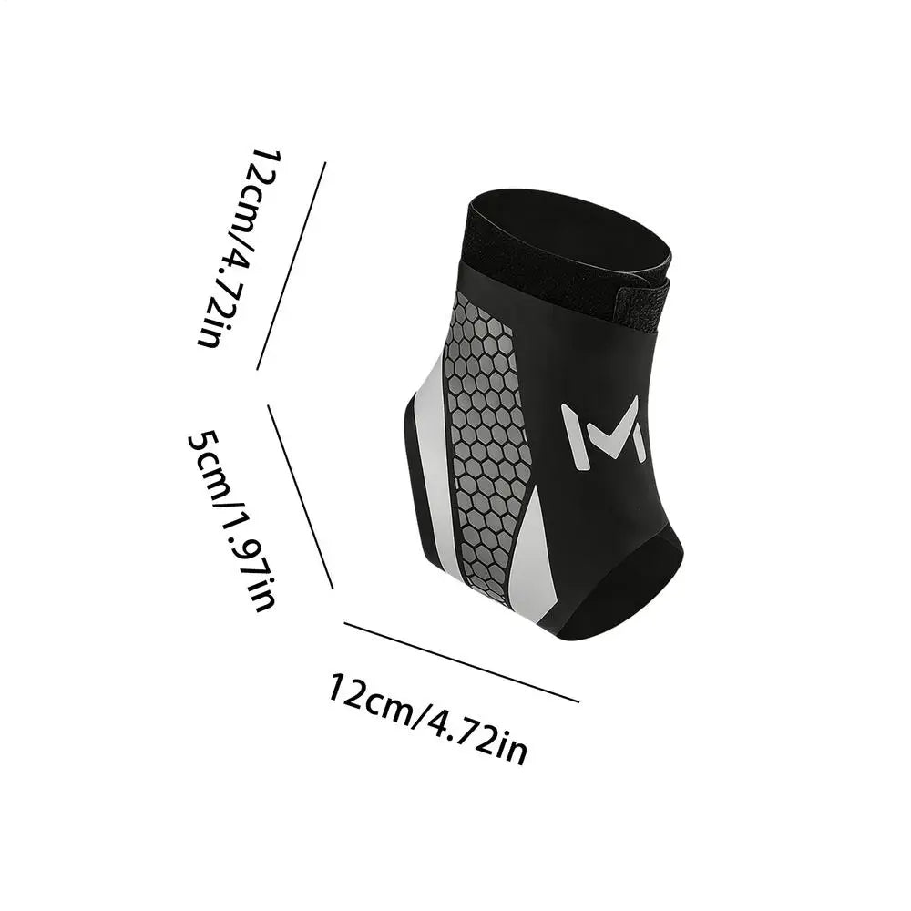1pcs Ankle Sleeve Breathable Portable Support Sleeve Foot Brace Ankle Support Strap for Exercise Fitness Walking Running Hiking Qme Gray