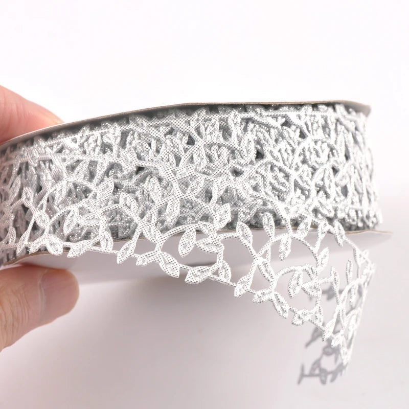 Width 3cm Leaf Lace Ribbons For DIY Embroidered Fabric Decoration Sewing Accessories Handmade Headdress Bow Gift Materials c2424 Qme 3 5 yards