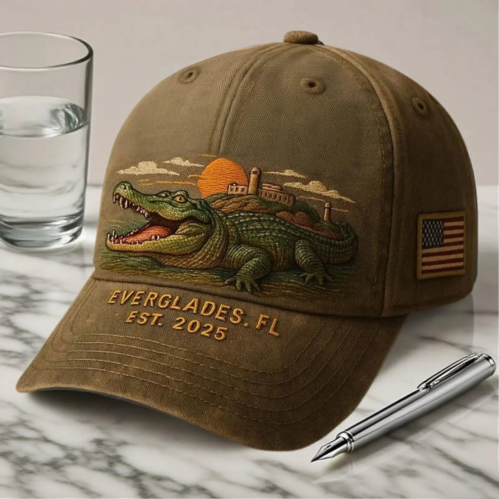 Baseball Hat Alligator Design Dad Hats For Men Wide Brim Sun Protection Headwear For Hiking Work Casual Fitness Golf Outdoor Qme