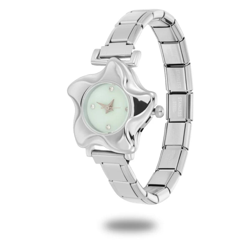 1PC Fashion Stainless Steel Ocean Series Seashell Starfish Watch Bracelet Bangle for Friend Birthday Men's Women's DIY Jewelrys Qme Style 38