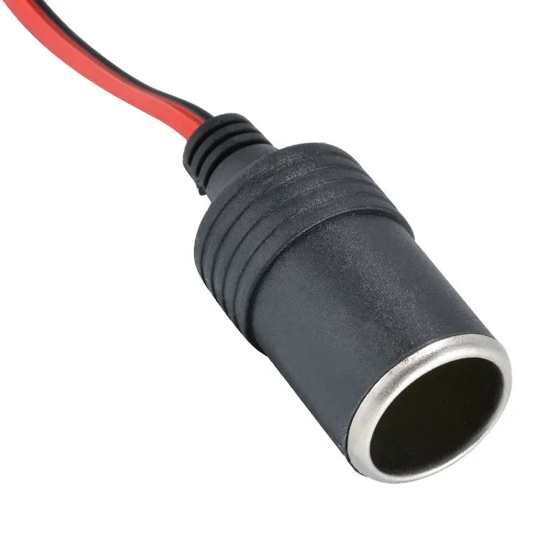 Car Battery Terminal Clamp Clip Cigarette Lighter Power Socket Adaptor 12V Camping Battery Pump Power Adapter Splitter Qme