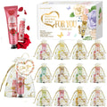 12 Hand gift Hand cream and lip balm set Friends Party Gift with love net bag and thank you card Holiday gift Qme 12 sets gifts