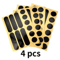 Motorcycle Helmet Reflective Stickers Set - Black Invisible Circular & Oval Shapes for Enhanced Visibility Safe Night Riding Qme 4pcs