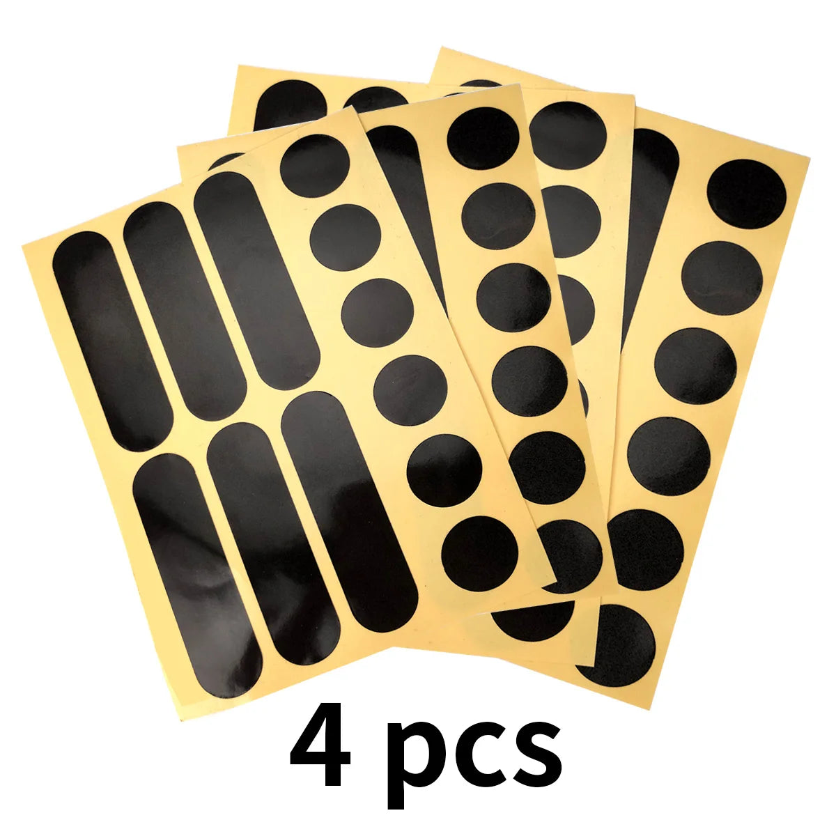 Motorcycle Helmet Reflective Stickers Set - Black Invisible Circular & Oval Shapes for Enhanced Visibility Safe Night Riding Qme 4pcs