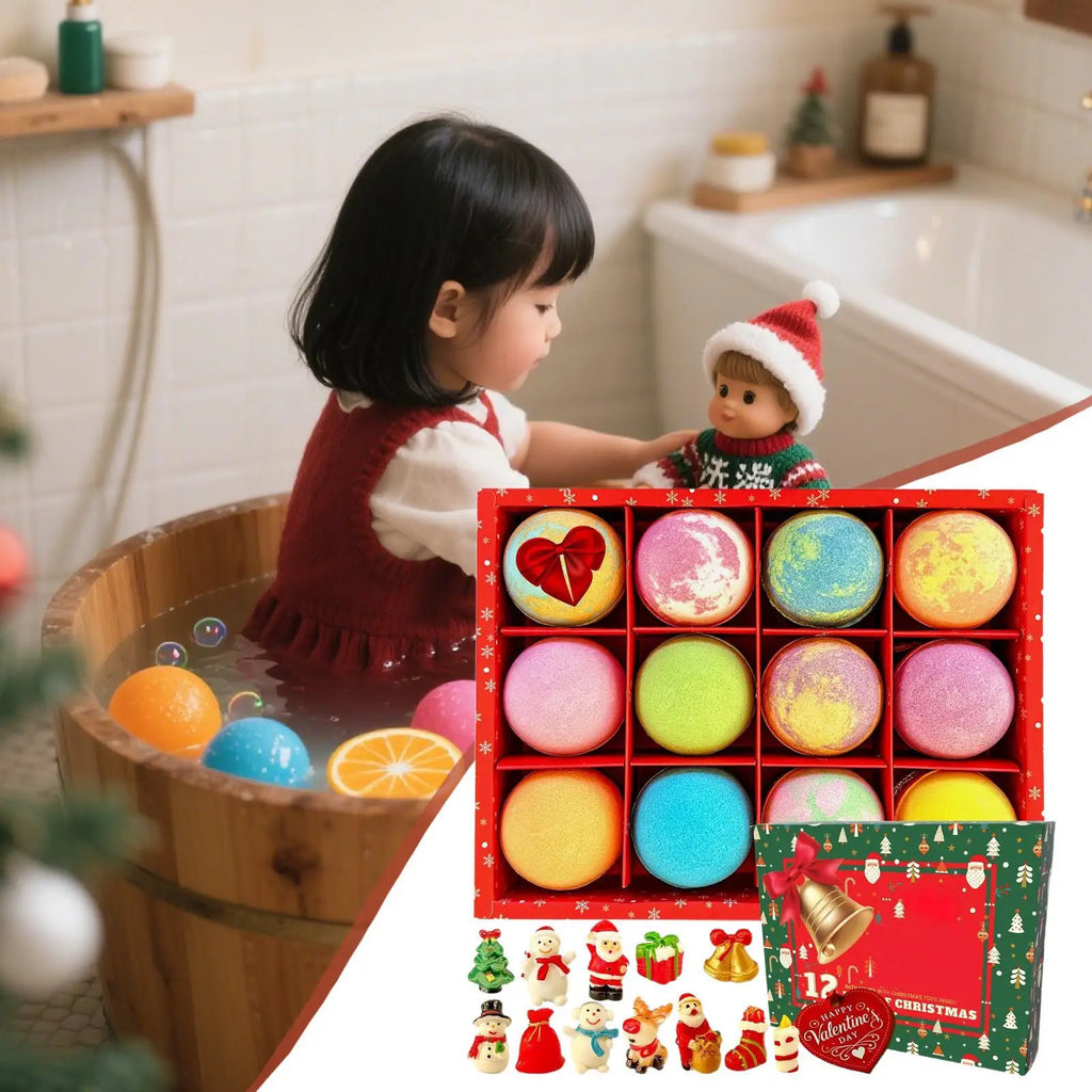 Christmas Bath Ball Aromatherapy Relax Stress Exfoliating Moisturize Qme