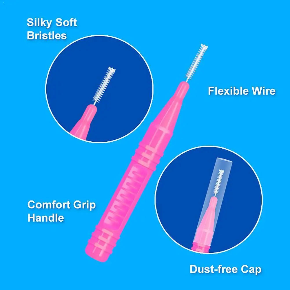 15 Pieces For Clean Tooth Brush Box Interdental Brush Gap Braces Gap Straight Orthodontic Interdental Brush Easy Use Qme