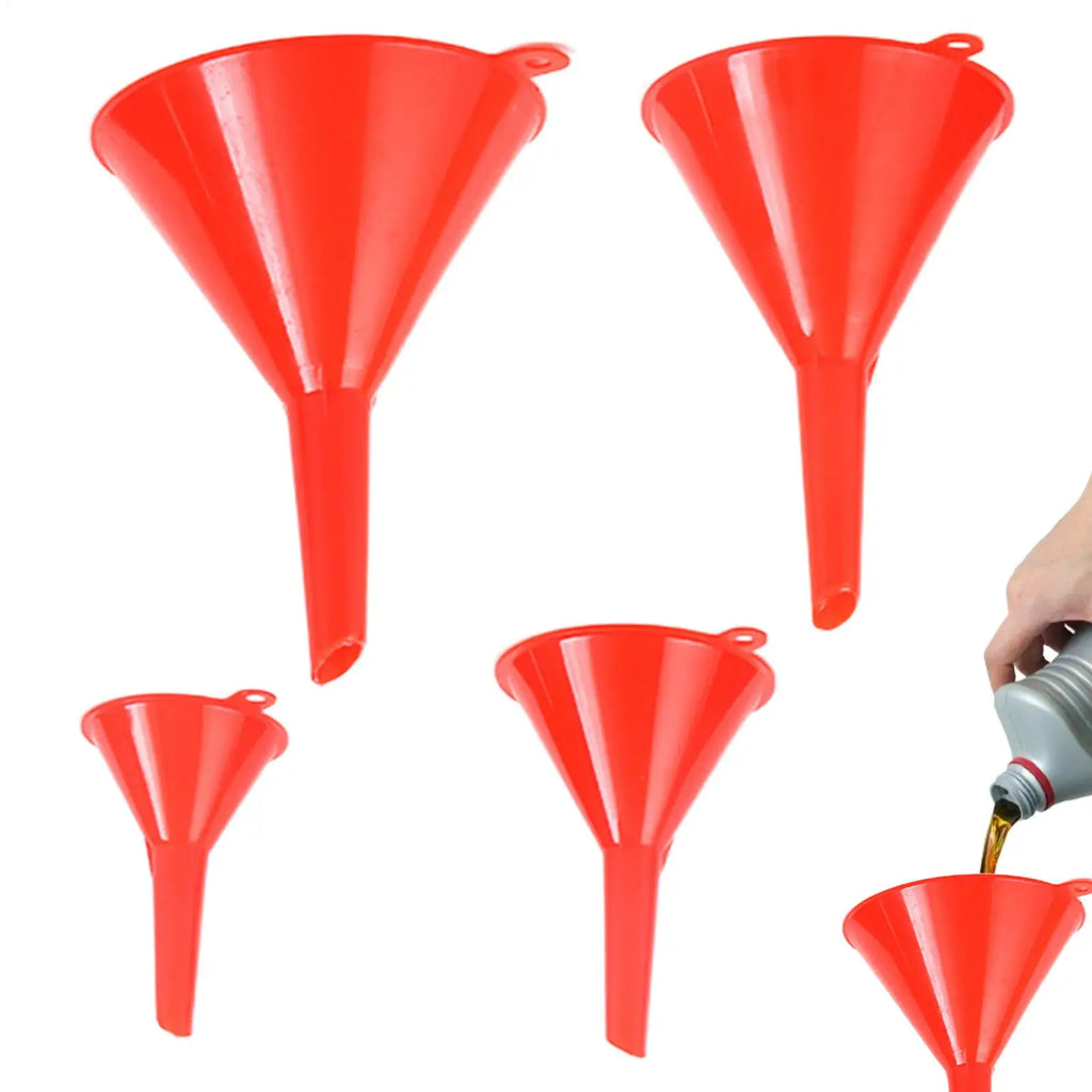 Funnels for Filling Bottles Portable Flexible Tool 4 Pieces Car Oil Funnel Tool for Kitchen Laboratory Garage Car Vehicle Indoor Qme