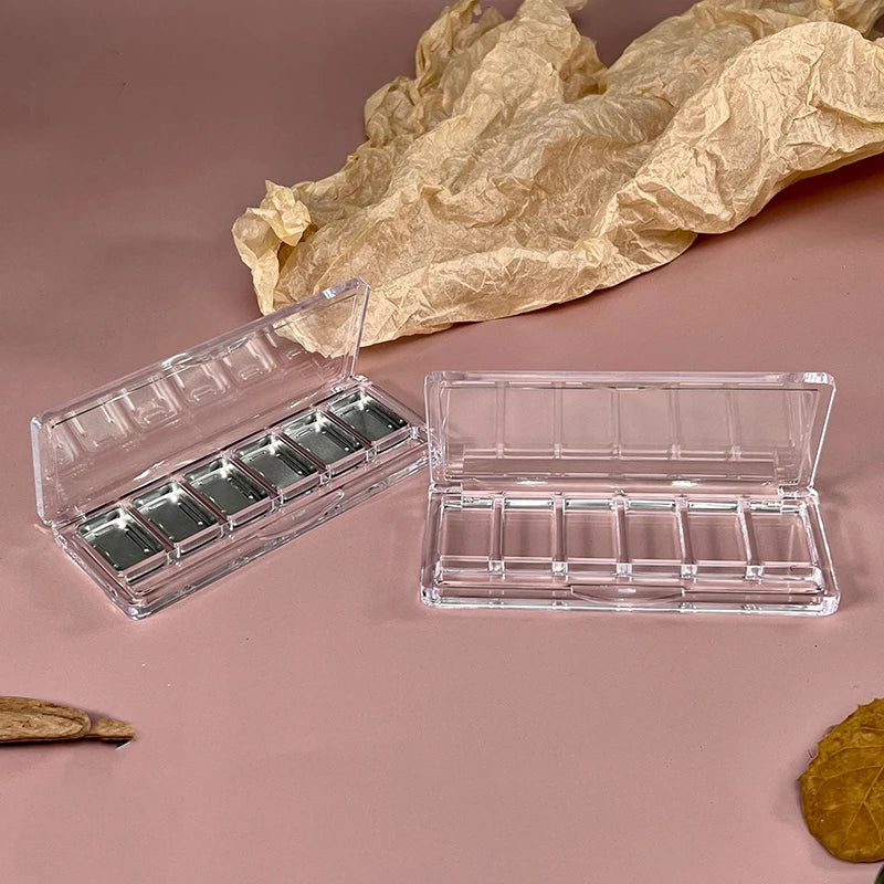 6-Grids Refillable Blusher Makeup Palette Cosmetics Case Holder DIY Qme