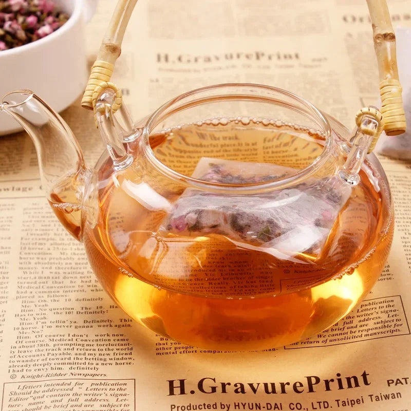 100/200/500 Pack Disposable Filter with Flip-Over Seal Empty Teabags Herb Loose Tea Bag Qme