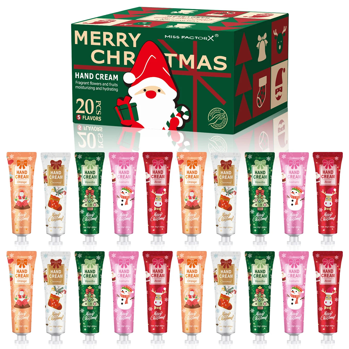 20 Pack Hand Cream Gift Kit, Moisturize Dry Hands, Portable Lotion for Daily Use, Perfect Holiday Gift Qme
