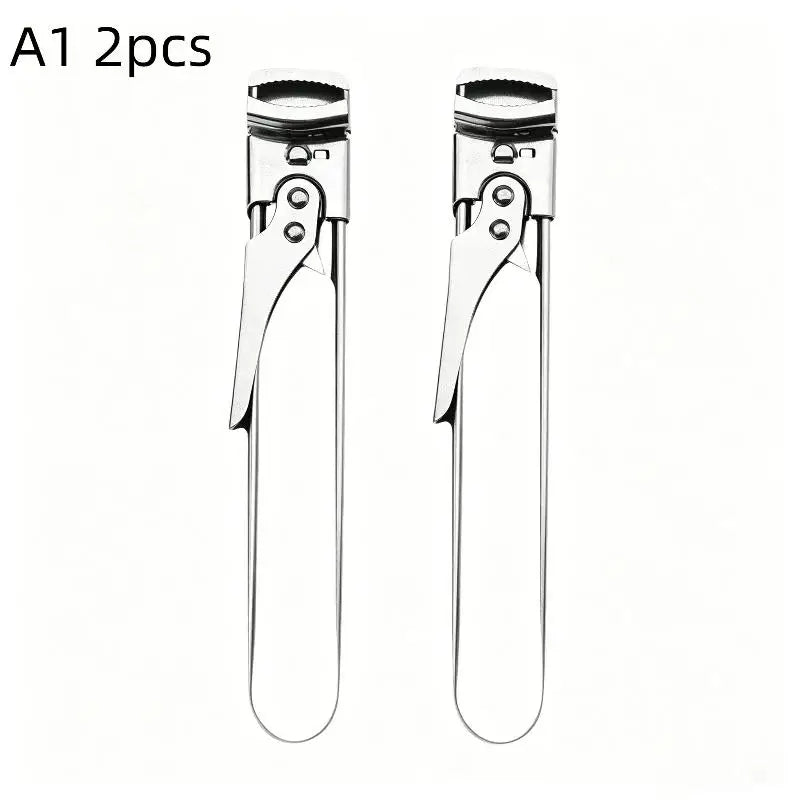 Stainless Steel Can Opener Adjustable Multi Function Labor Saving Qme A1 2pcs