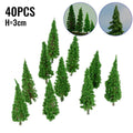 40pcs Model Trees Plastic Model Train Artificial Miniature Tree Scenery Railroad Decoration Building Landscape Accessories Toys Qme H 3.5CM