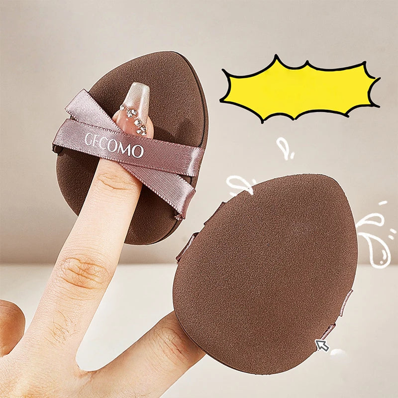 Two-pack Powder Puff Box Mirror Wet Dry Dual Use Soft Makeup Sponge Qme