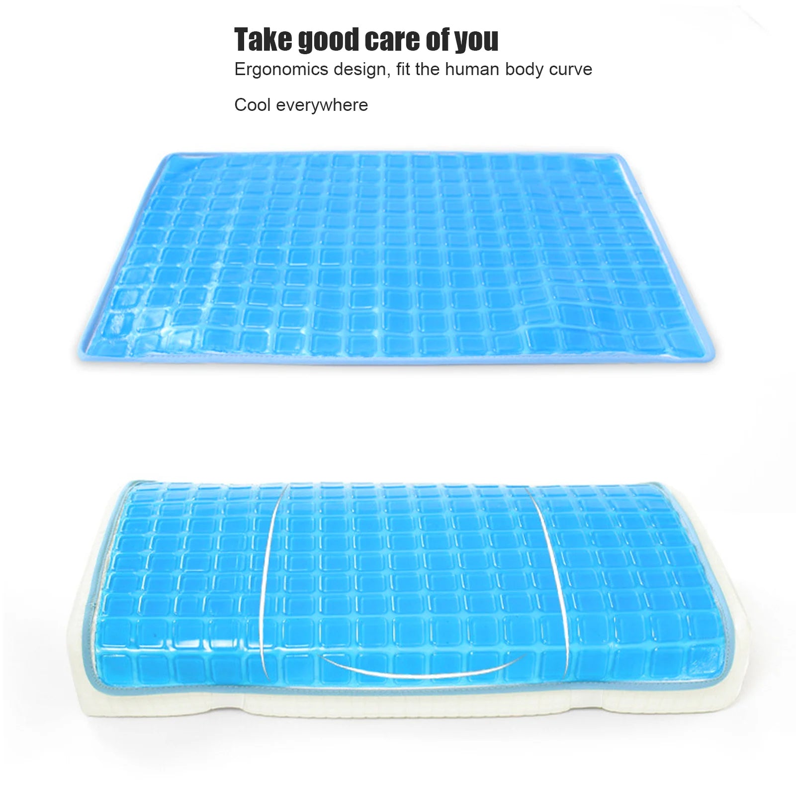 Gel Pillow Cooling Mat Cushion Soft Flexible Foldable Recycling for Home Beauty Salon Home Gel Cushion Gel Pillow Cushion Qme Default Title