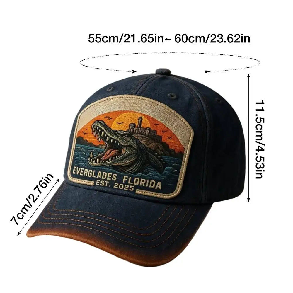 Baseball Hat Alligator Design Dad Hats For Men Wide Brim Sun Protection Headwear For Hiking Work Casual Fitness Golf Outdoor Qme D China Mainland