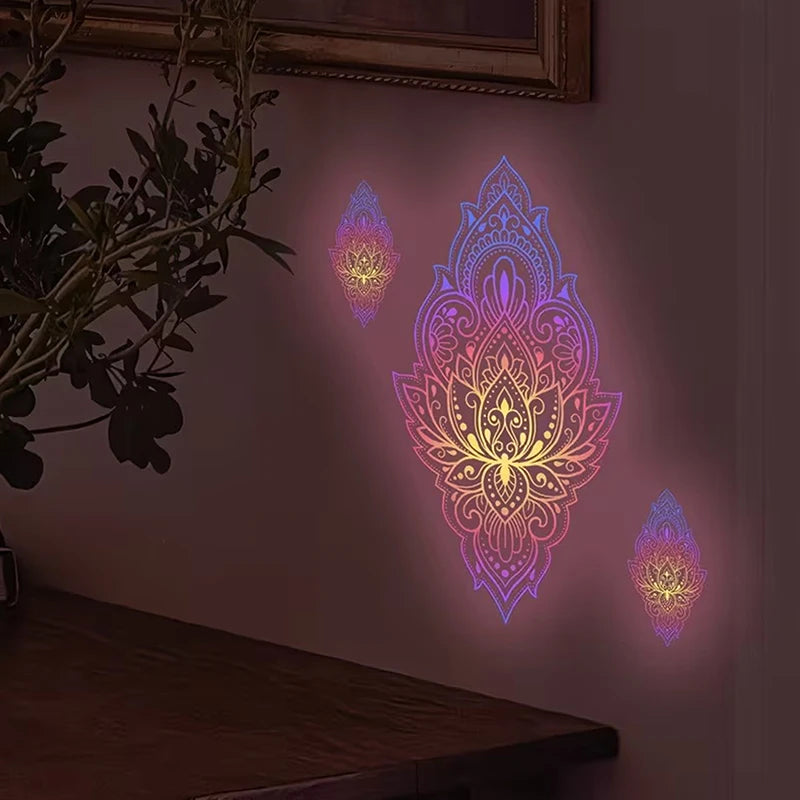 Living Room Bedroom Removable PVC Decals Home Decor Glow-in-the-dark Qme