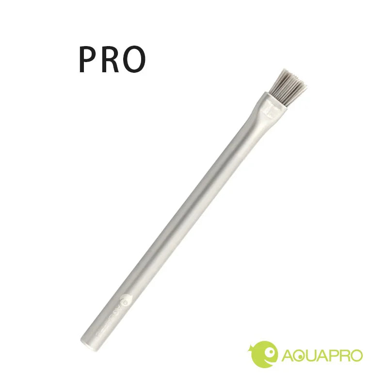 Aquapro Algae Brush Aquarium Accessory Fish Tank Cleaning Tool Stainless Steel Hard Pro Water Cleaner Remover Plant ADA Quality Qme Pro Brush 15cm