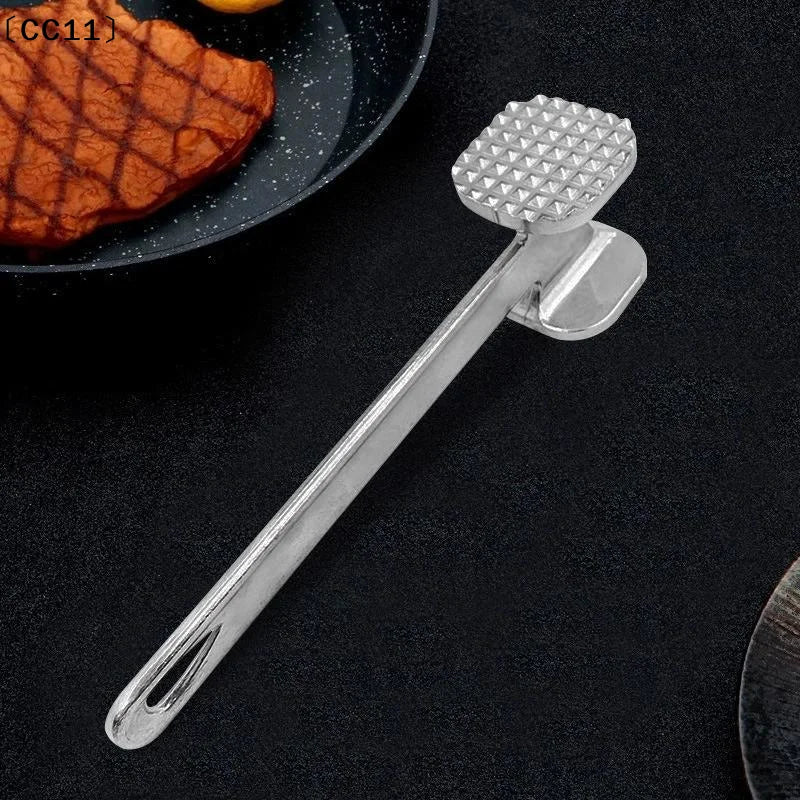 Duty Meat Mallet Stainless Steel Double-sided Tenderizer Tool Steak Qme