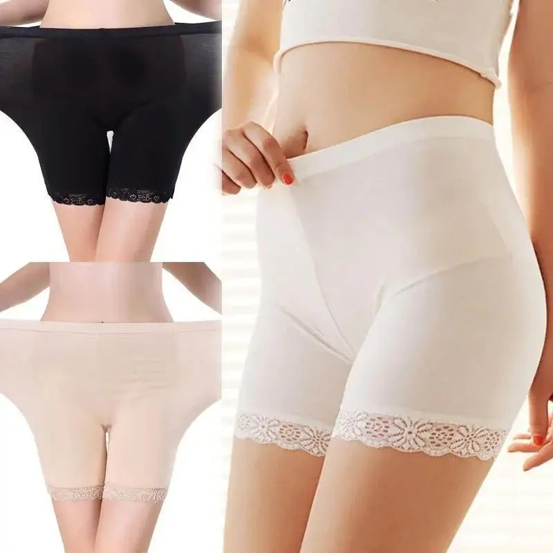 Women Lace Safety Shorts Seamless Anti-chafing Underwear Pants 3 Qme