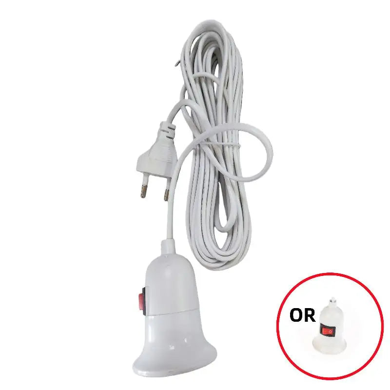 E27 Garden Lampholder 3 5 10 Meter Cable EU Plug Off Switch Perfect Qme 10 Meter