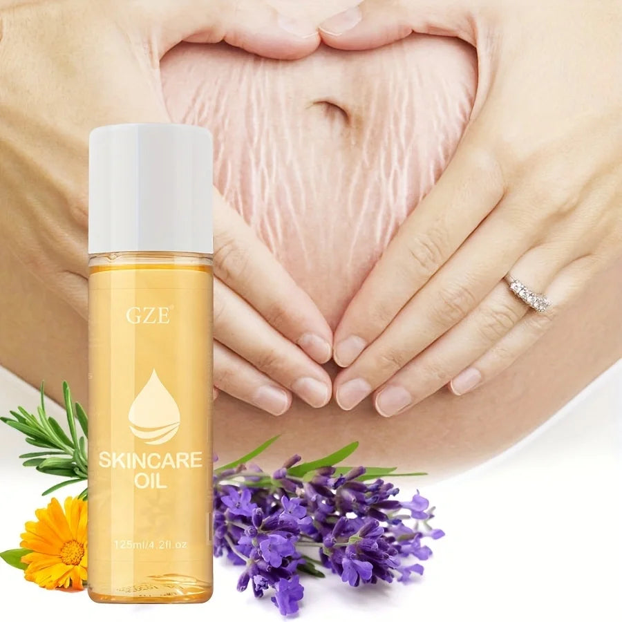 GZE Advanced Stretch Mark Oil for Fading and Preventing Stretch Marks - with Hydrating and Nourishing Ingredients - Weight Loss Qme