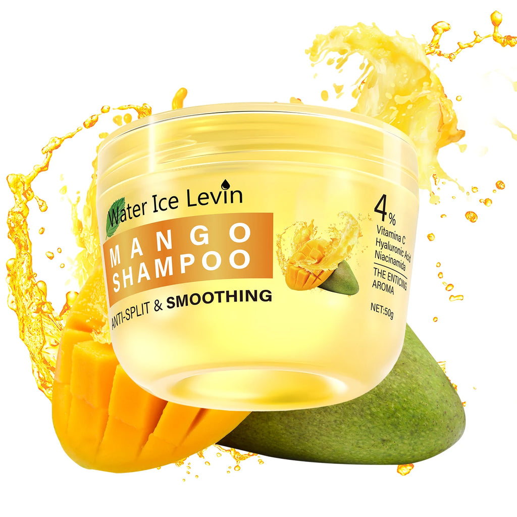 Mango Hyaluronic Acid Shampoo, Deep Care for Frizz Control and Moisture Retention, Nourishes with Mango Fragrance, Makes Hair Soft and Shiny Qme Moisturizing