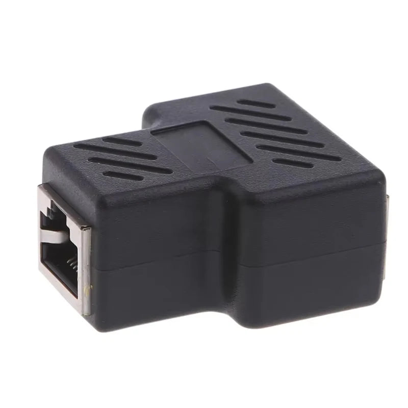 10pcs 1 To 2 Ways LAN Ethernet Network Cable RJ45 Female Splitter Connector Adapter For Laptop Docking Stations RJ45 Connector Qme 10pcs