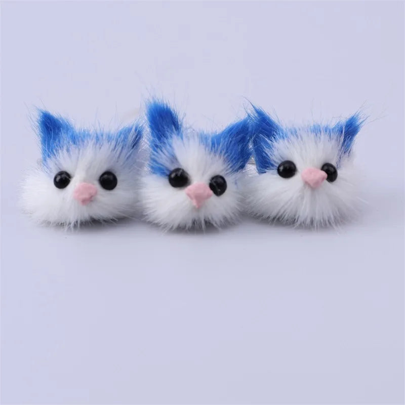 3pcs New Creative Cute Plush Cat Dog Animal Metal Open Ring Adjustable Jewelry Gift Box Set Birthday and Holiday Gifts Qme blue cat resizable