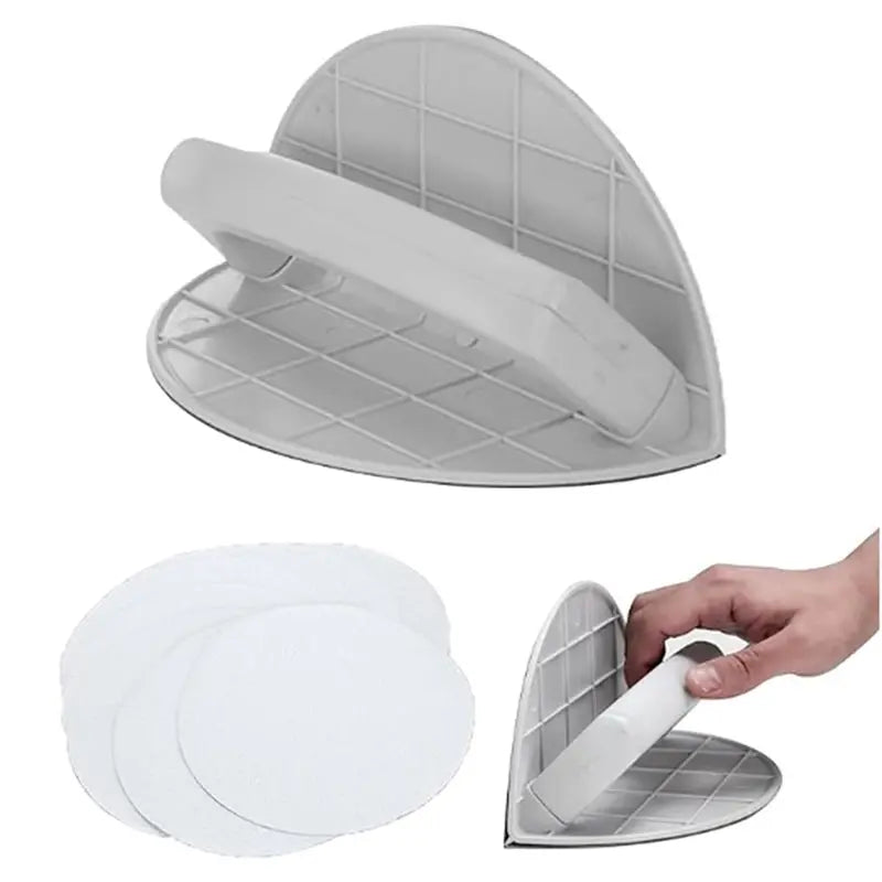 A02F-Self-Adhesive Semi-Circular Sanding Tool With 320 Grit Sandpaper- Corner Sander For Woodworking And Drywall Qme