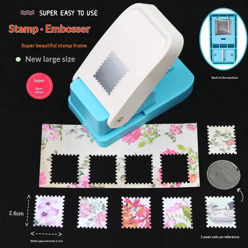 Rectangle Postage Stamp Embossing Tool Creative Large Handmade Action Qme