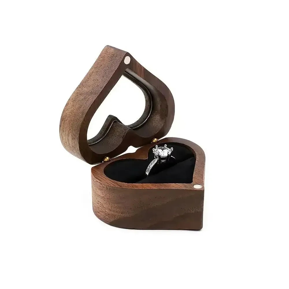 Premium Solid Wood Jewelry Organizer Black Walnut Display Earrings