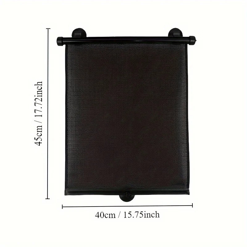 UV-Shielding Retractable Sunshade for Cars: Easy-to-Install, Cool Interiors & Safe Visibility Qme Black