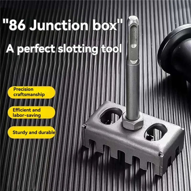 A02F-2X Square Hole Cutter For 86-Type Box Electric Hammer Hole Expansion Electrician Wall Socket Slotting Installation Qme