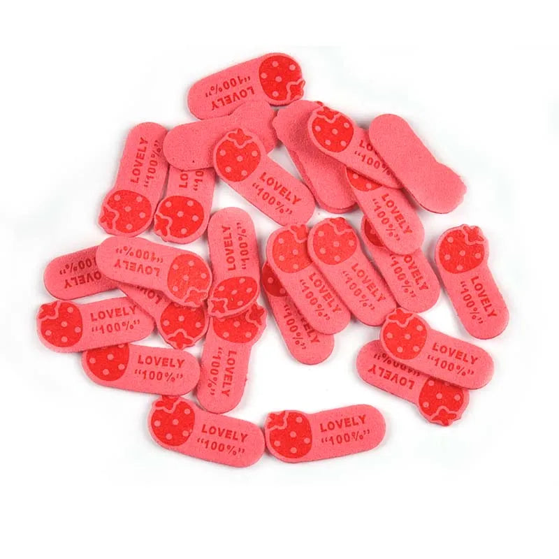30Pcs 13.5x29mm Lovely Strawberry Pattern Embossed Labels For Sewing Accessories Kids DIY Clothes Handmade Crafts Garment Tags Qme 6