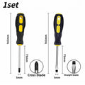 Magnetic Tip Screwdriver Kit Equipped With Comfort Cushion Anti-slip Handle Flat Phillips Heads For Household DIY Repair Works Qme 1set