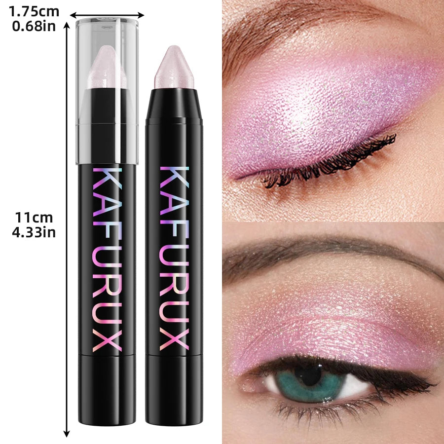 25 Colors Glitter Eyeshadow Eyeliner Pencil Waterproof Pearlescent Qme