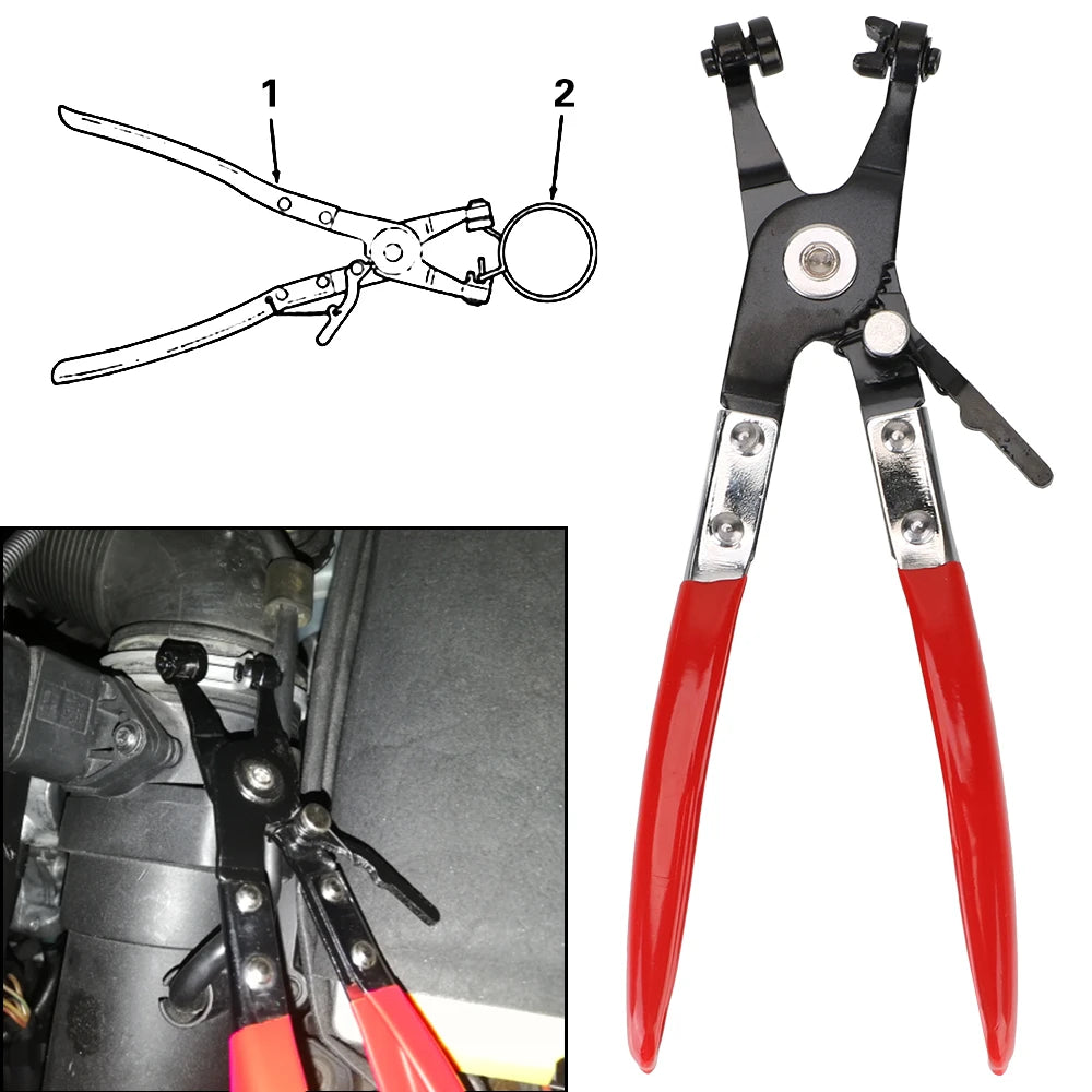 Auto Pliers Removal Tools for Water Pipe Hose Flat Band Ring Tube Clamps Repair Kit Motorcycle Truck Trailer Car Accessories Qme