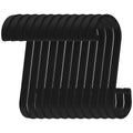 S Hooks Metal Shape Heavy Duty Aluminum Coated Flat Hangers Hanging Qme black