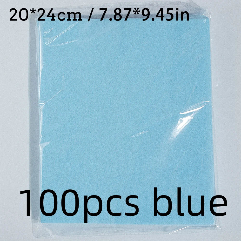100pcs Nail Dust Collector Filter 20*24cm Nail Vacuum Clean Collector Filter Paper Dustproof Replace Nail Vacuum Filter Pad Qme 100pcs blue