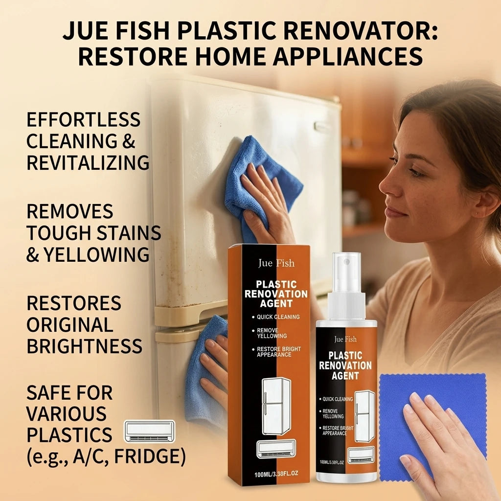Plastic Renovation Agent Remove Oxidation Stains Dust Grime Restore Gloss Brigh Prevent Re-Yellowing Plastic Yellowing Remover Qme