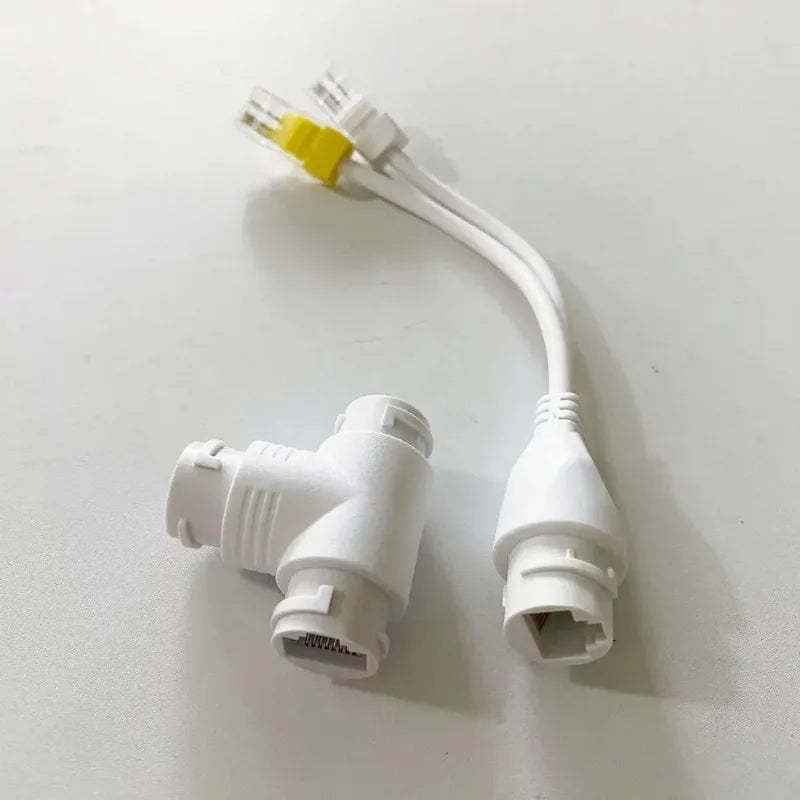 1PCS PoE Ethernet Splitter Switch Converter One Cable for 2 Cameras 5313AB Qme
