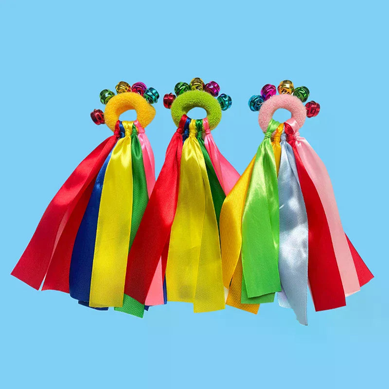 Children's Wrist Ribbon Team Sports Pompom Cheerleading Big Match Pom Qme