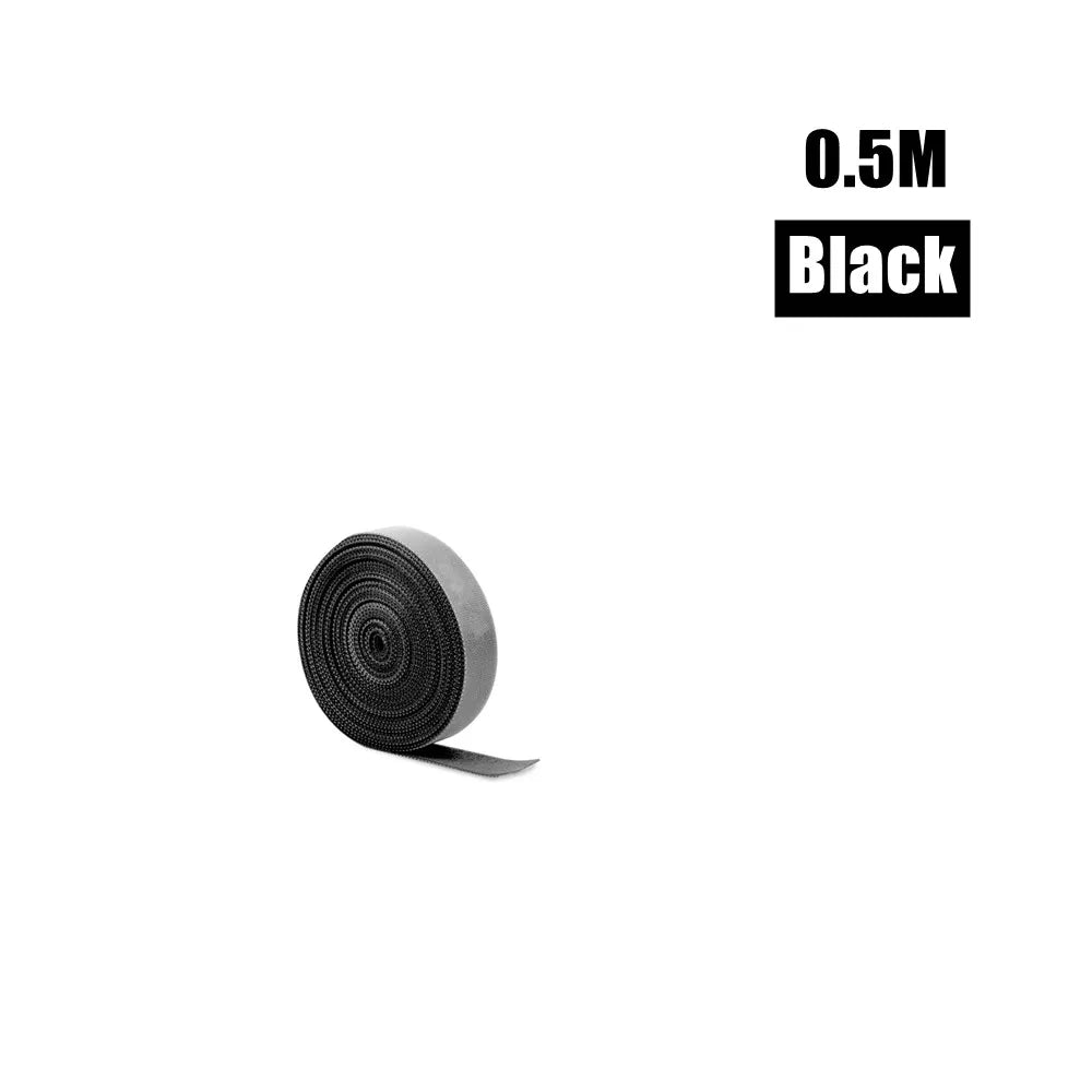 5/3/2/1/0.5m Cable Organizer USB Cable Wire Winder Clip Earphone Mouse Cables Management USB Charger Protector For Mobilephone Qme Black 0.5m