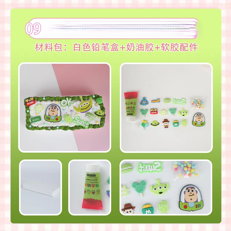 Hello Kitty DIY Pencil Case Student Craft Cream Glue Creative Qme 10