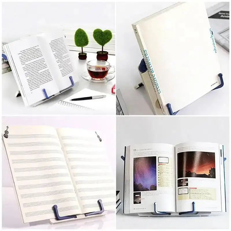 Portable Reading Stand Books Recipe Shelf Folding Holder Cookbook Qme
