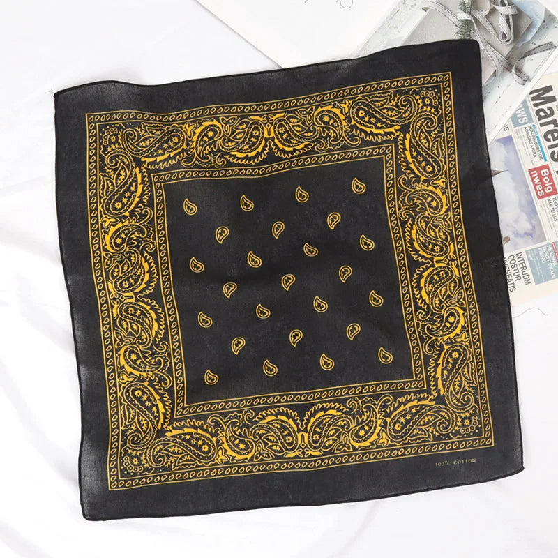 Cotton Cashew Flowers Hip Hop Printed Bandana Men Hijabs Women Qme A-4