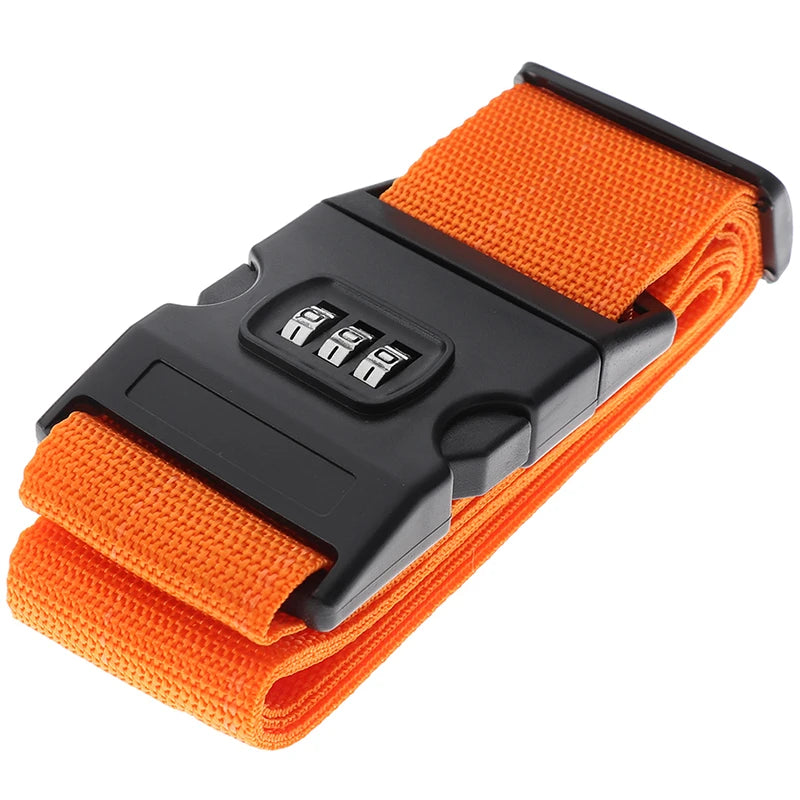 Nylon Luggage Strap Adjustable Travel Suitcase Buckle Baggage Belt Qme Orange