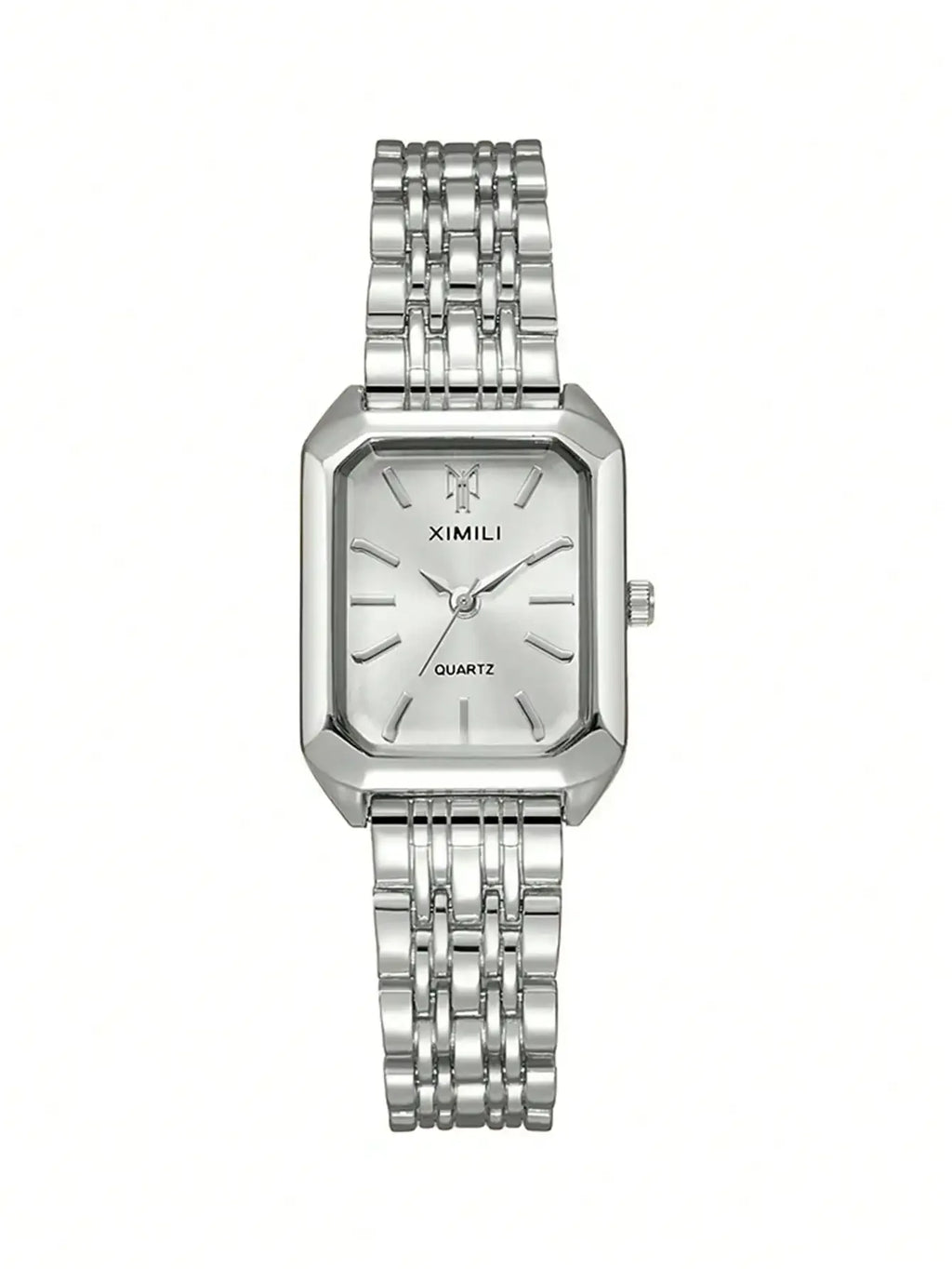 Women's Watch Fashion Simple Steel Belt Watch Women's Watch Square Quartz Watch+Star Pendant Bracelet Qme