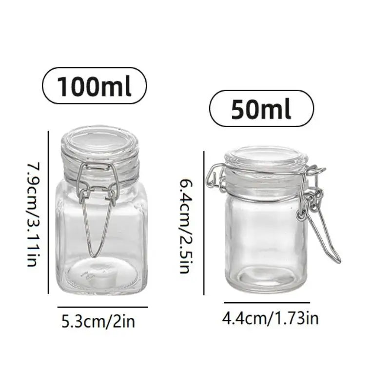Transparent Big Mouth Jam Bottle Storage Jar Household 50 Glass Qme