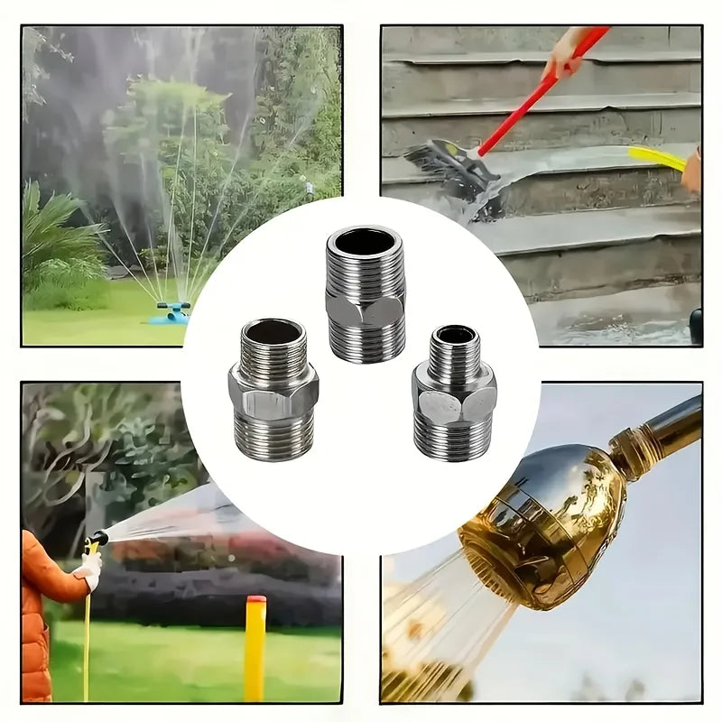 3Pcs Multi Function Shower Hose Connector Universal Easy Install Hose Extender Adapter for Bathroom RV Outdoor Shower Accessorie Qme